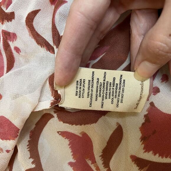 Soft Surroundings Womens L/XL Jakarta Kimono Top Open Front Lightweight Cover Up - Picture 12 of 12